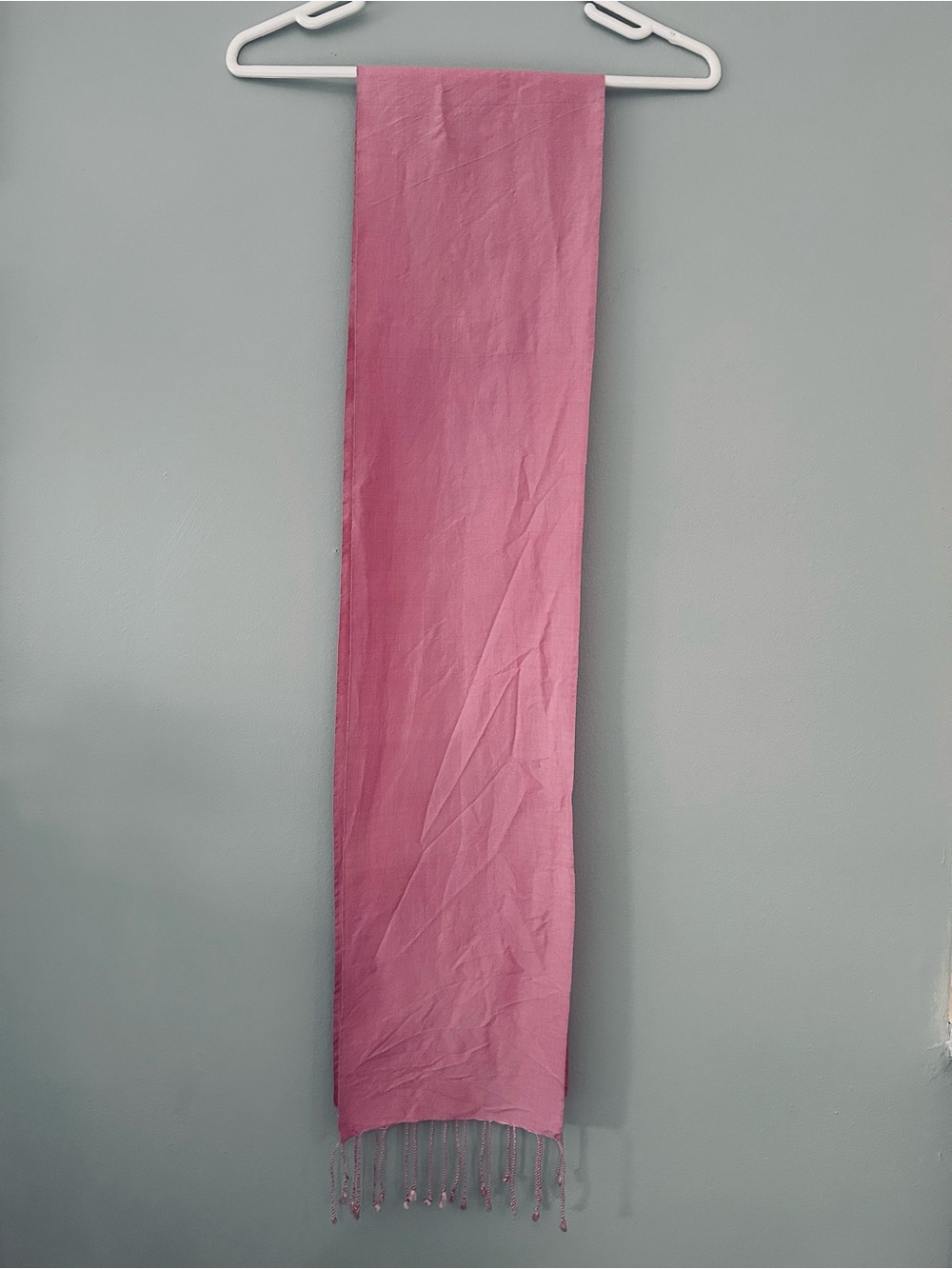 Scarf with cord fringe
